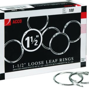 Acco Book Ring 1.5" 100/Box
