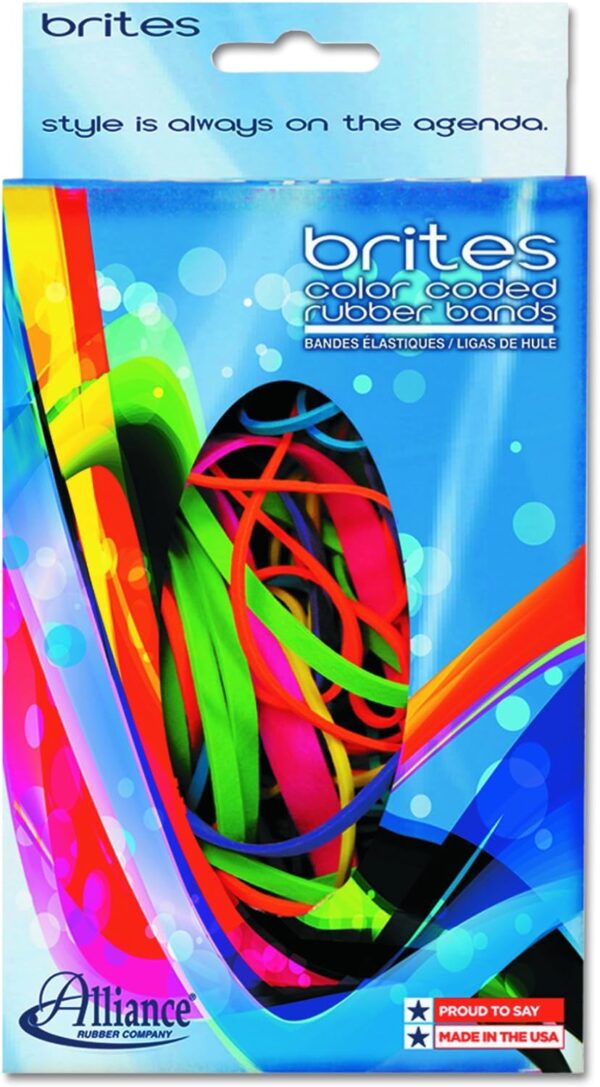 Alliance Rubber Bands Brites Asst Sizes