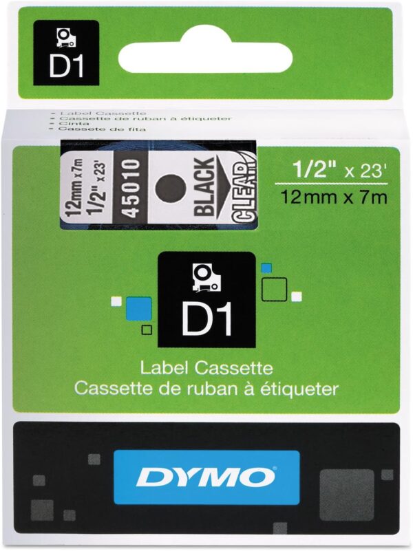 Dymo Label Tape 1/2 Blk/Clr