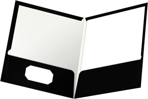 Oxford Twin Pocket Lam Folder 11x8.5 Blk