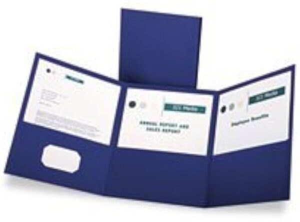 Esselte Report Cover TriFold D/Blue L/S