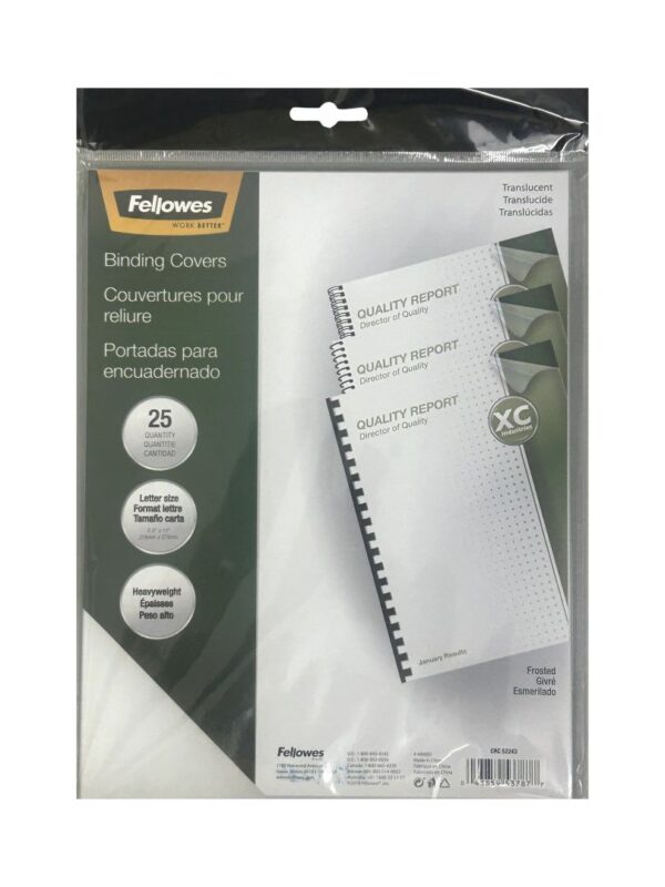 Fellowes Binding Cover Frosted 8.5x11