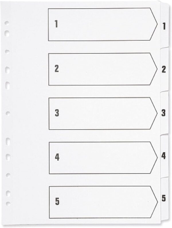 Q Connect Indexes 1-5 White A4