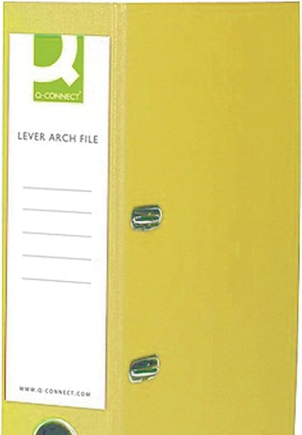 Q Connect Lever Arch File F/Cap Yellow