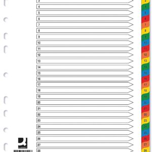 Q Connect Indexes 1-31 Multicolour A4