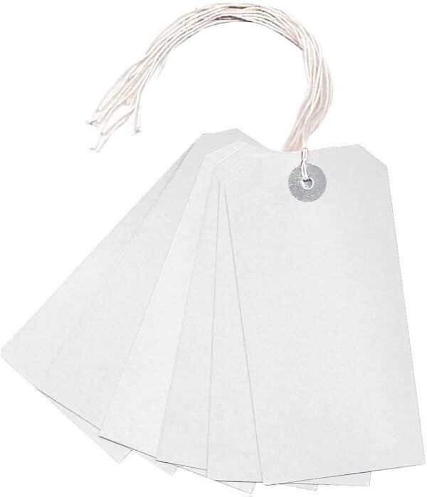 Q Connect Strung Tag 120mmx60mm White