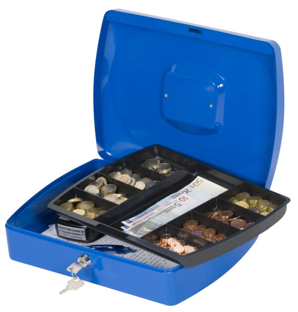 Q Connect Cash Box 12" Blue