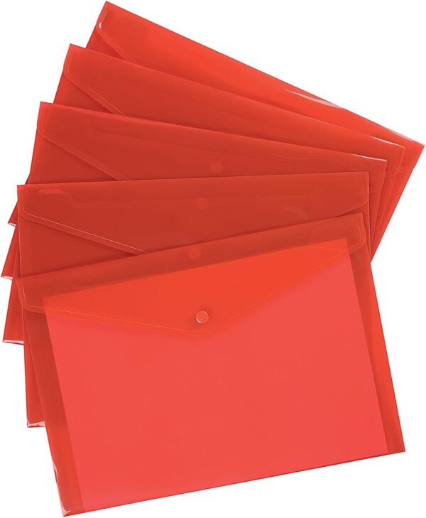 Q Connect Plastic Documect Folder A4 Red