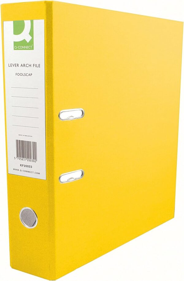 Q Connect Lever Arch File A4 Yellow