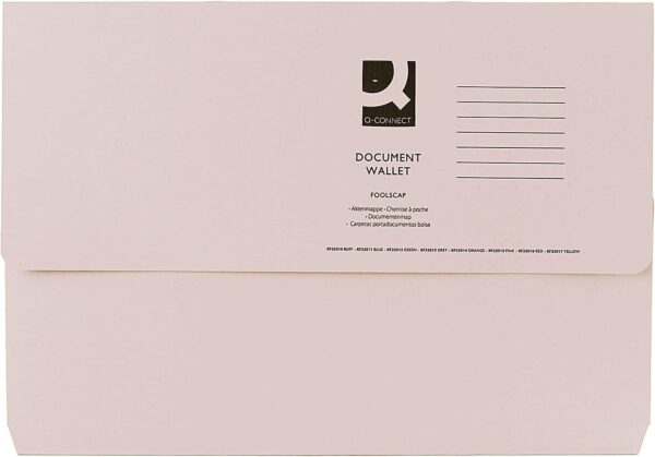 Q Connect Document Wallet F/cap Buff