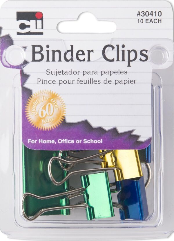 Charles Leonard Binder Clip Met Ast Sz