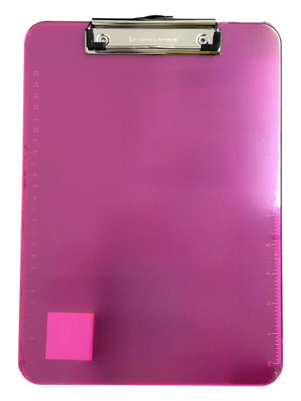 Charles Leonard Clipboard Plastic Letter Neon Pink