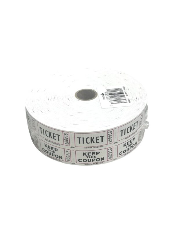 Maco Admit Roll Ticket Double White