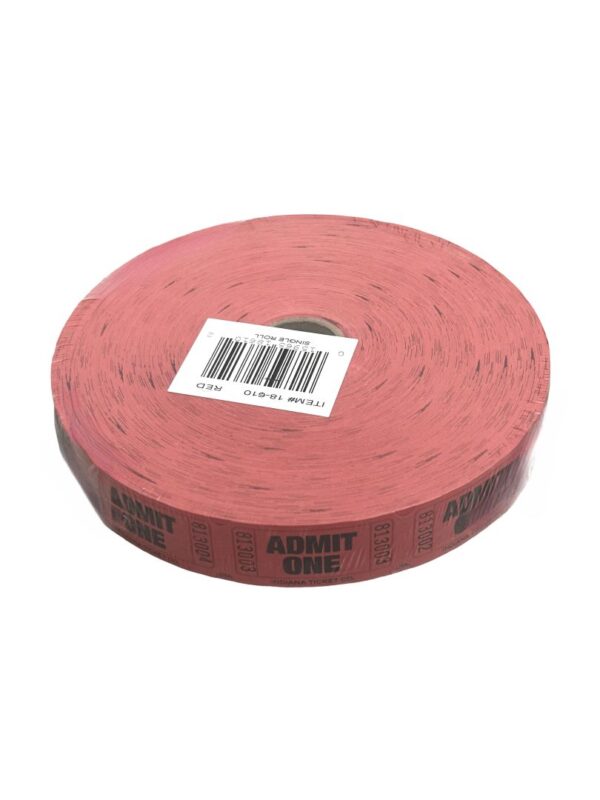Maco Single Roll Tickets - Admit One Red