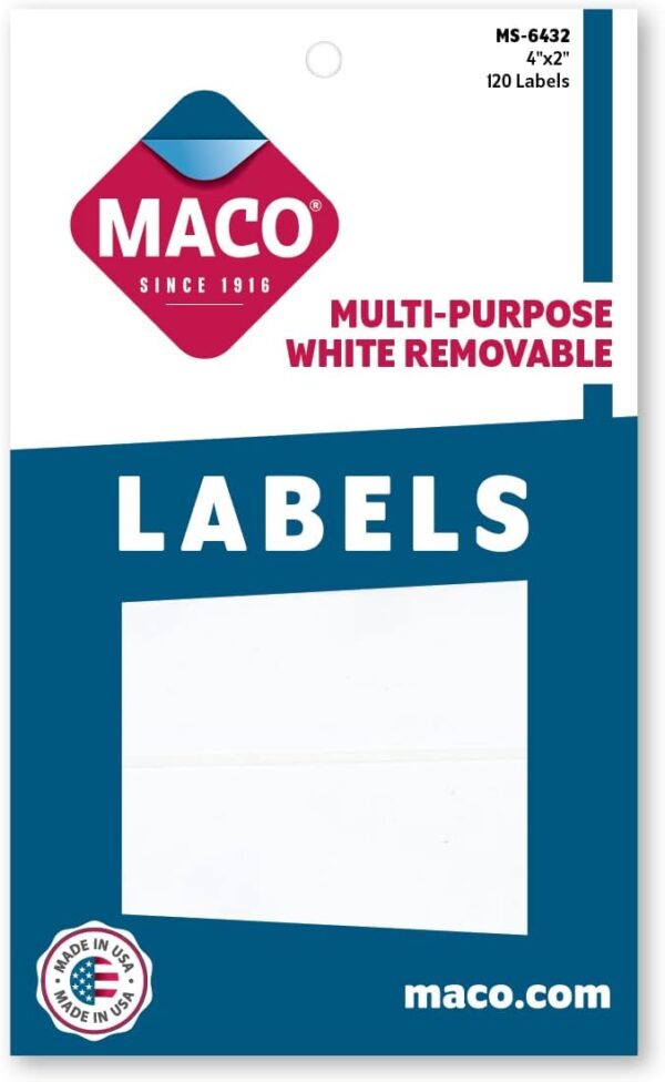 Maco Multi-Purpose Labels (2 x 4) White