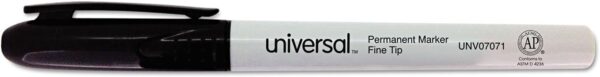Unv Permanent Marker Black Fine