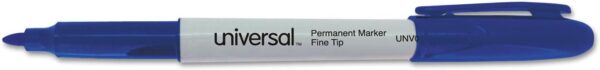 Unv Permanent Marker Blue Fine