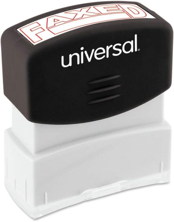 Unv Message Stamp -Faxed Red