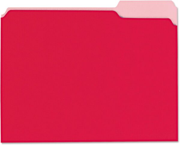 Unv Interior File Folder Letter Size Red