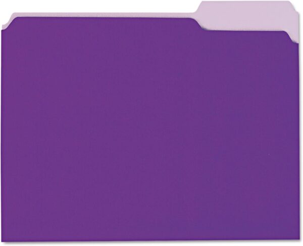 Unv Interior File Folder lettersize Violet