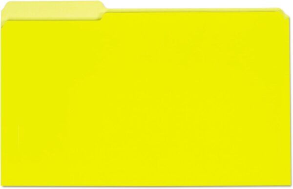 Unv Interior File Folder Legal Size Yellow