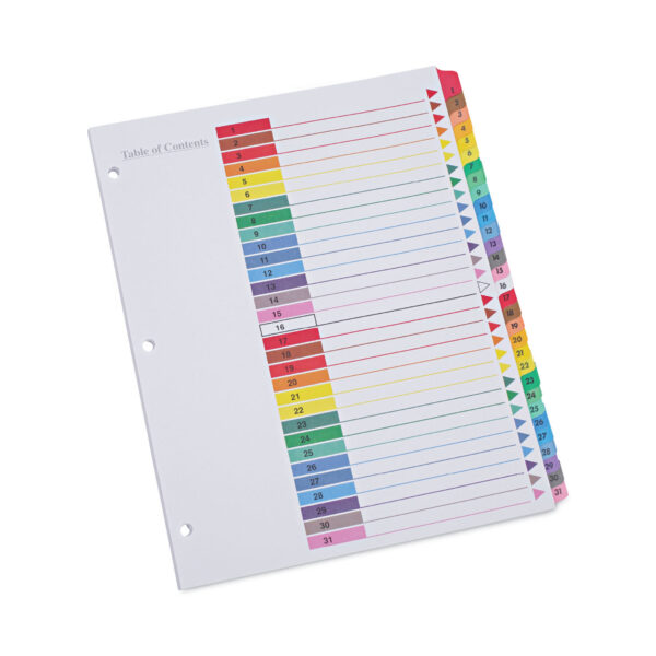 Unv Indexes 1-31 Col Lettersize