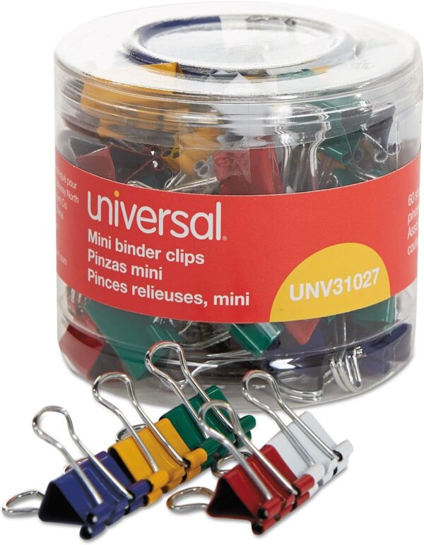 Unv Binder Clips Mini Assorted