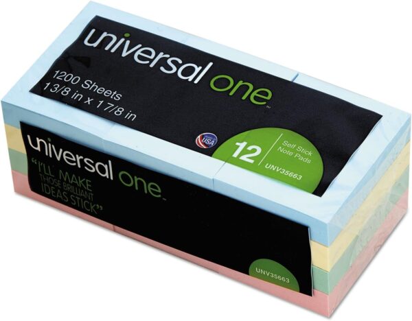 Unv Stick Note 1 1/2 X 2 Assorted Cols