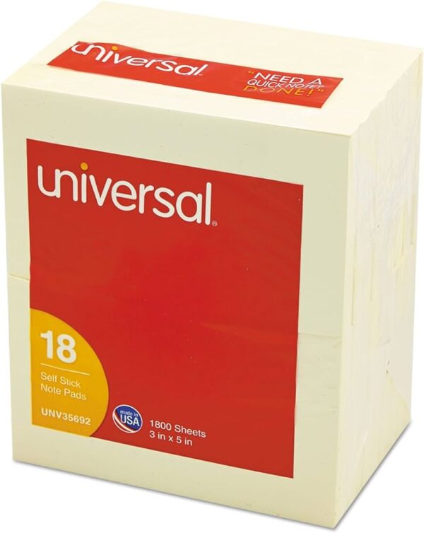 Unv Stick Note 3 x 5 Yellow