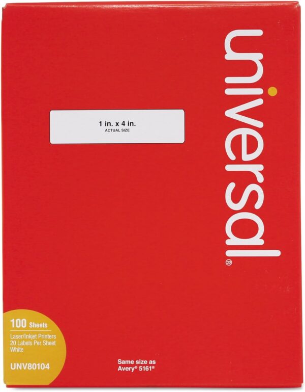 Unv Laser/Inkjet Labels 1x4 White