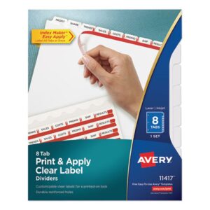 Ave Index Maker Indexes 8Tab Wht 8.5x11