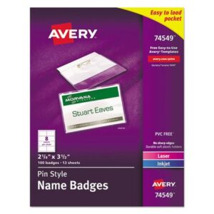 Avery Badge Holder Pin Style 2.25x3.5