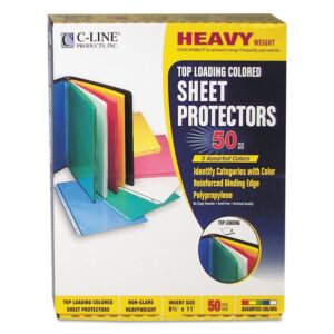 C Line Sheet Protector T/Load 8.5x11 Col