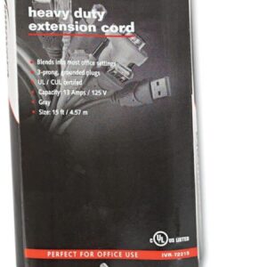Innovera Extension Cord 15Ft Gray