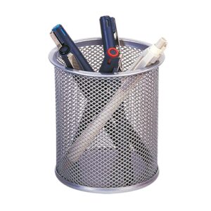 Q Connect Mesh Pen Pot Silver