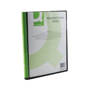Q Connect Pres Book 20 Pocket Black A4