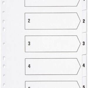 Q Connect Indexes 1-5 White A4