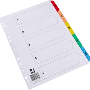 Q Connect Indexes 1-5 Multicolour A4