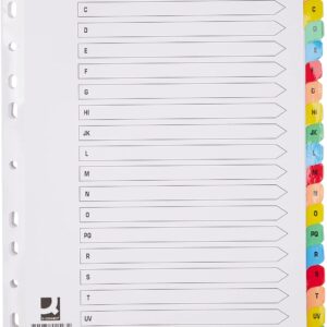 Q Connect Indexes A-Z Colors A4
