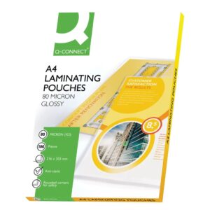 Q Connect Laminating Pouch A4