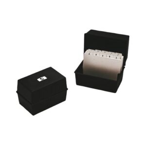 Q Connect Card File Box 6x4 Black