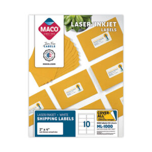 Maco Laser/Inkjet Labels (2 x 4) White