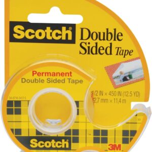 Scotch Double Stick Tape 1/2x450"