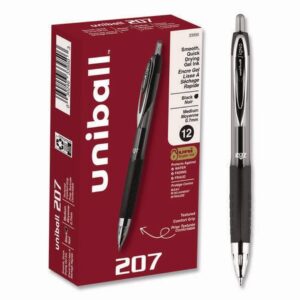 Uniball Signio Gel 207 Rtr Pen Black Med