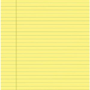 Tops Ruled Pad 8.5x11 3/4  Yellow