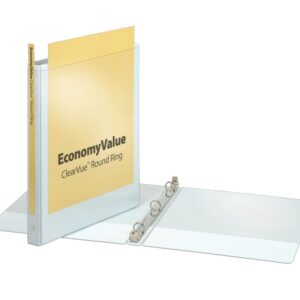 Tops Econ 3(O)Ring View Binder 1/2 Wht