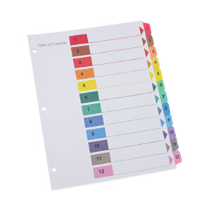 Unv Indexes 1-12 Coloured 6 Sets/Pk