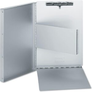 Unv Metal Document Clipboard Box Silver Lettersize