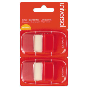 Unv Tape Flags Red 100/Pk
