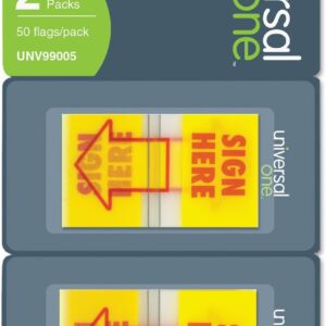 Unv Sign Here Flags  100/Pk